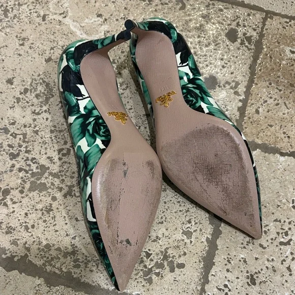 Prada Floral Kitten Heal Pump - Picture 6 of 7